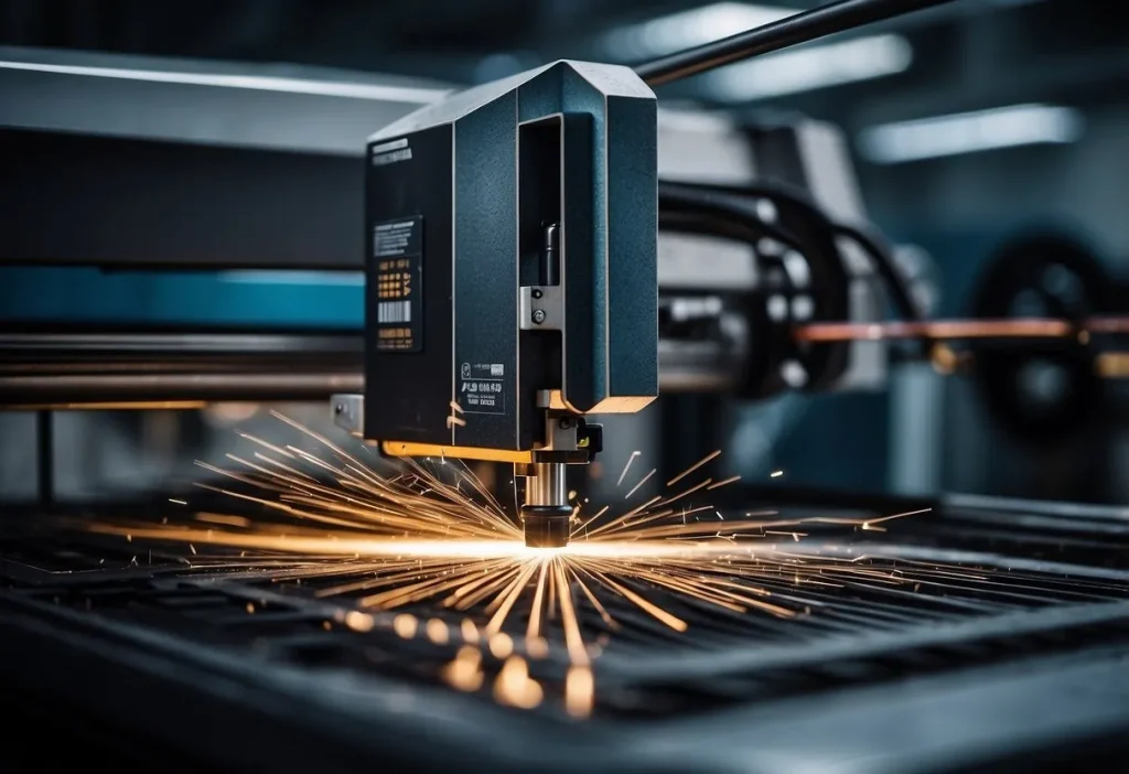 Tanaka fiber laser installation on a metal fabrication shop floor