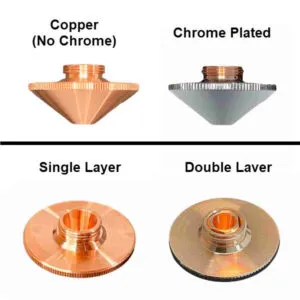 Nozzle, Precitec Compatible, D28-15-M11 - 1.5mm (10-pack) - Double - Chrome